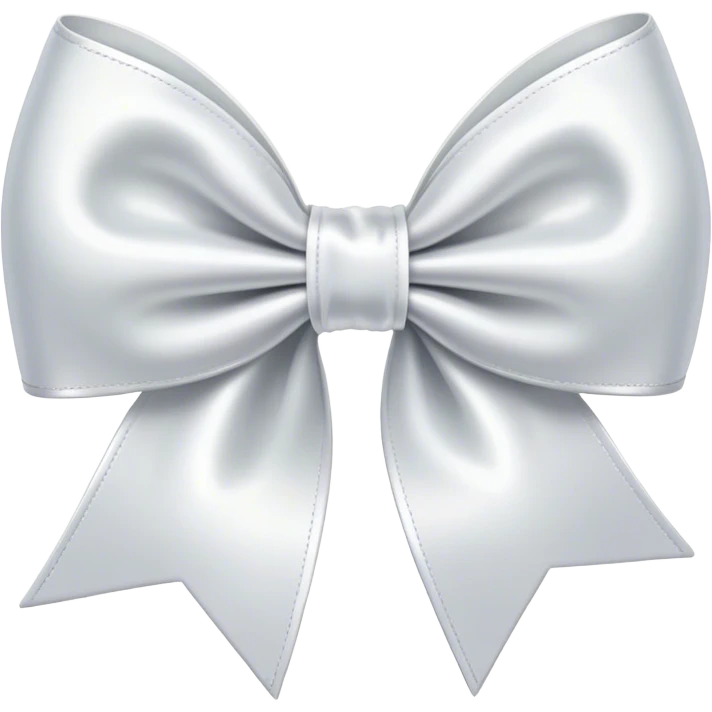 white satin bow emoji