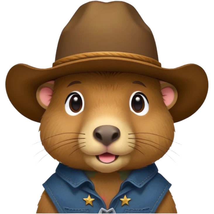 Capybara with a cowboy hat emoji