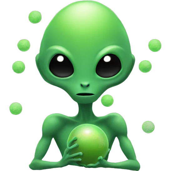 alien with balls emoji