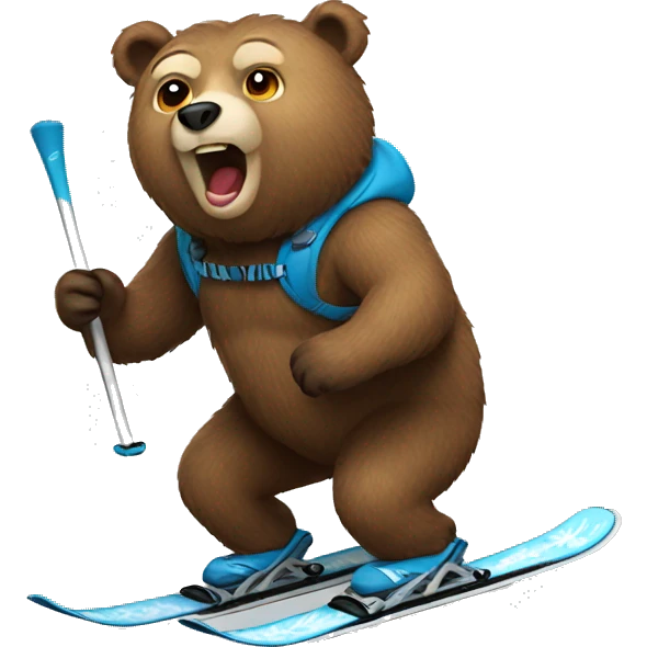 Bear ski emoji
