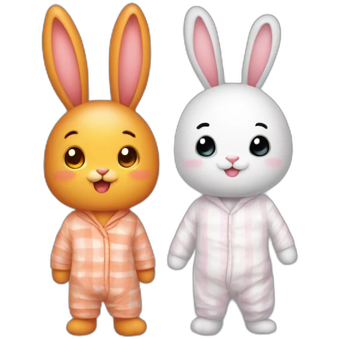 Lapin mignon and pajamas carotte emoji
