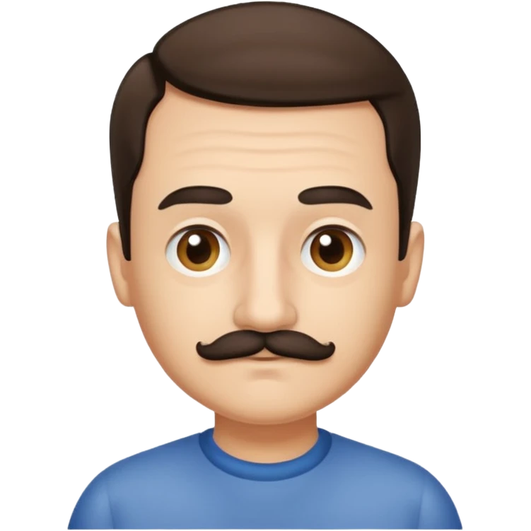 Man with small combover and tiny mustache emoji