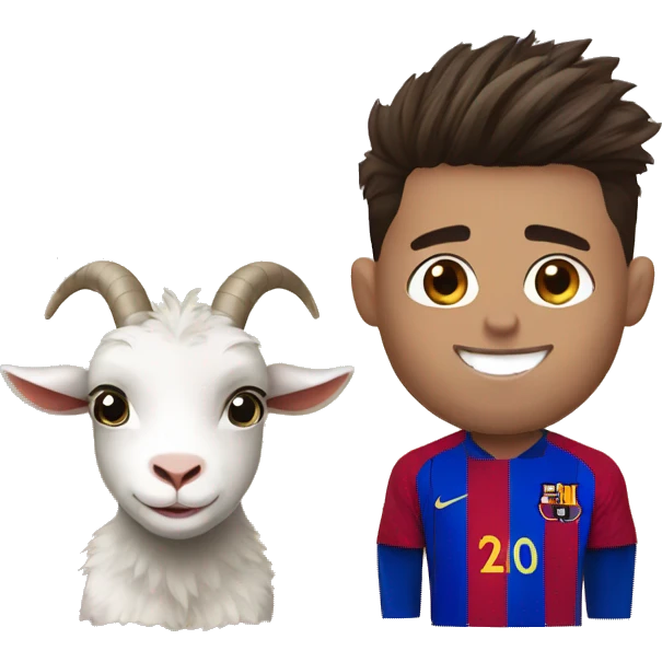 ronaldo and messi goat emoji