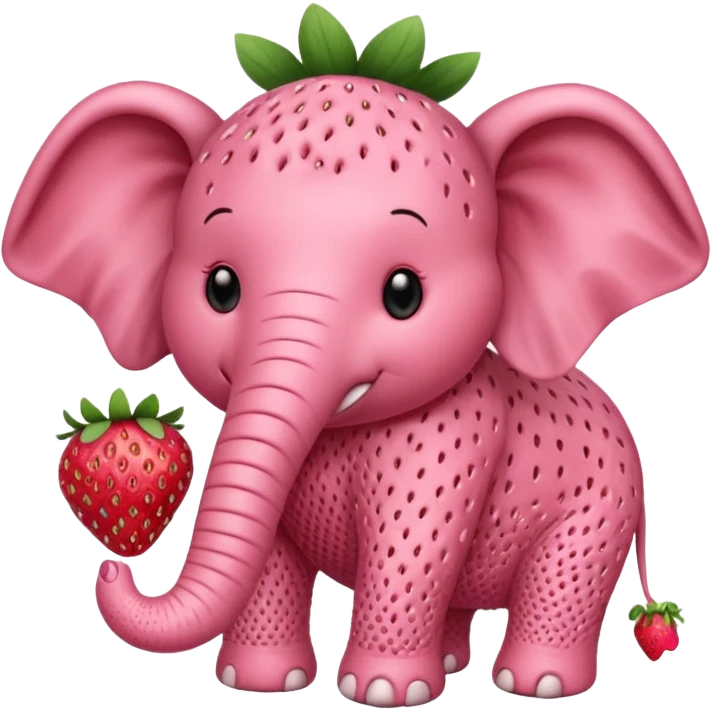 strawberry elephant emoji