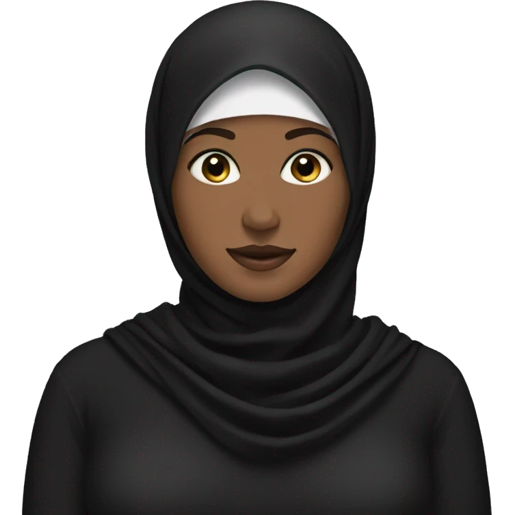 Woman wearing black hijab emoji