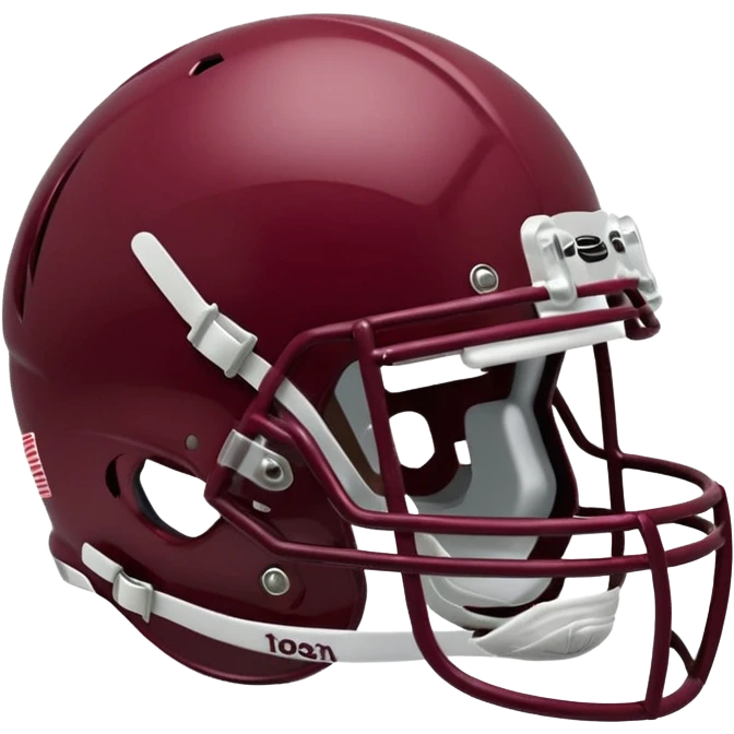 College football player helmet in maroon color remove jersey emoji