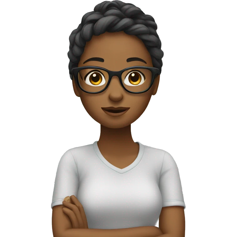 girl with glasses by window emoji