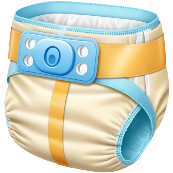 Baby diaper with plastic tapes emoji
