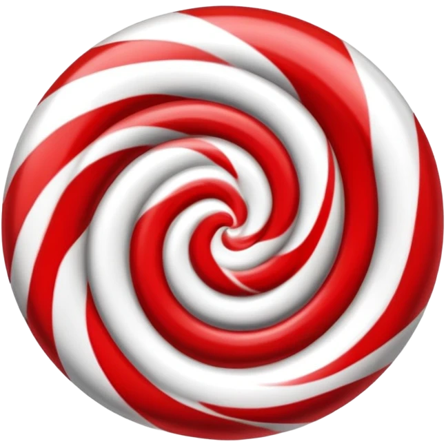 peppermint candy with red and white swirl emoji