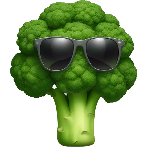 Broccoli wearing sunglasses  emoji