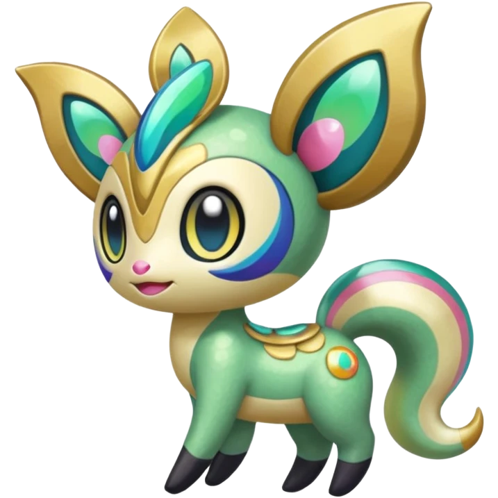 Colorful Exotic Meloetta-Vernid-Trico-Kirby-Fakémon-creature-hybrid emoji