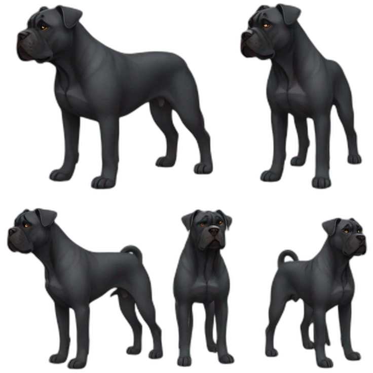 Dog Cane Corso full body emoji