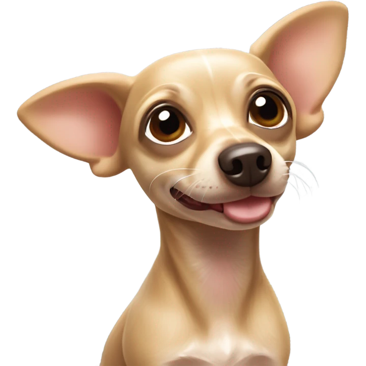 Chihuahua dachshund mixed dog￼￼ emoji