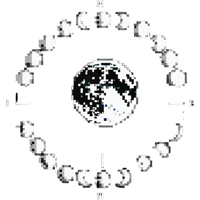 lunar month showing moon phases in a cycle emoji