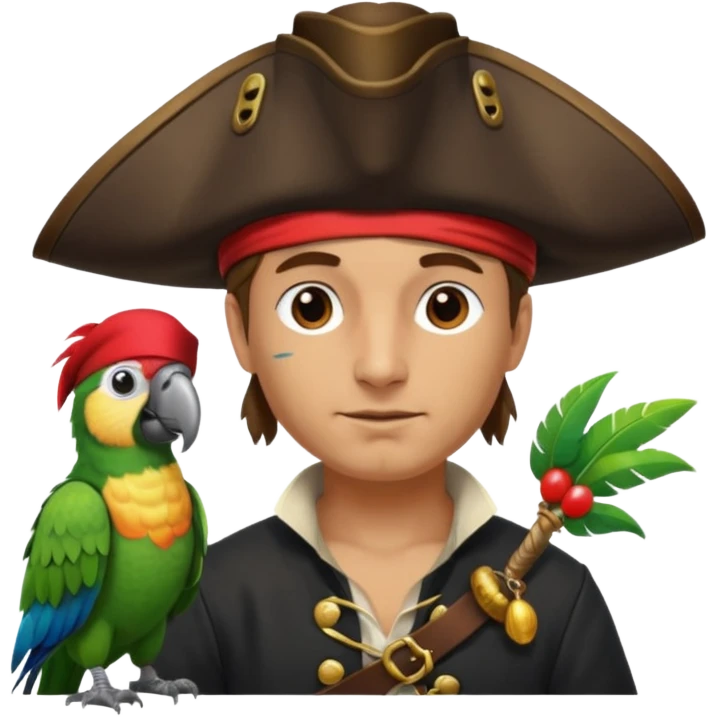 pirate and parrot emoji
