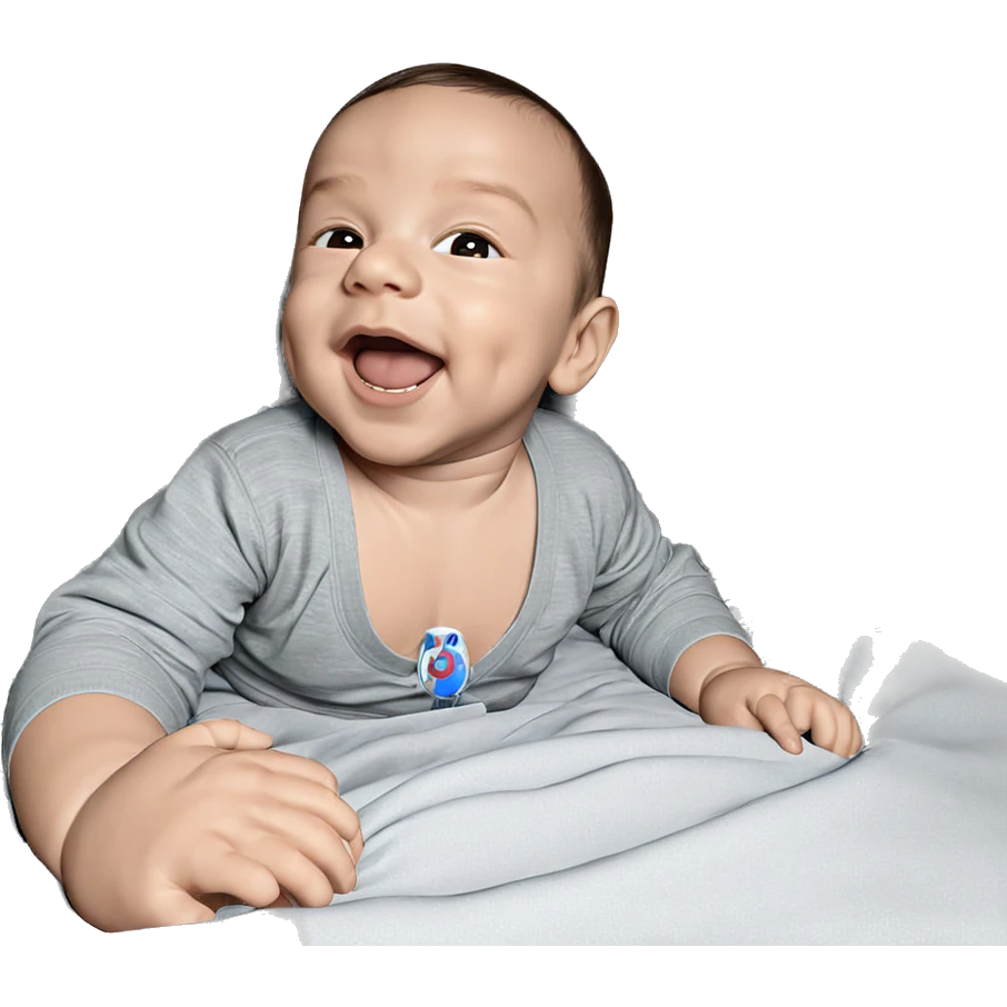 baby boy on bed realism emoji