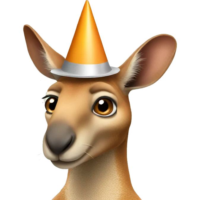 kangaroo party hat emoji
