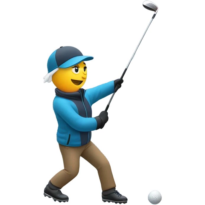 Golfing in snow emoji
