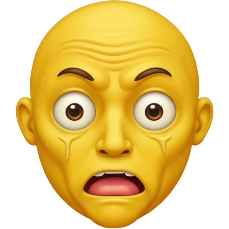 Bog eyed yellow man drooling like a moron emoji
