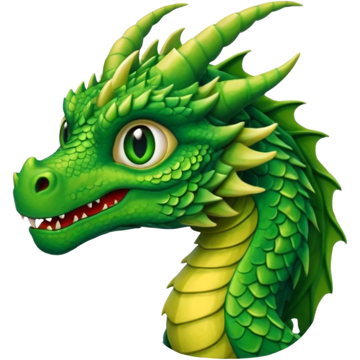 a mysterious ancient dragon with wise eyes, emoji style emoji