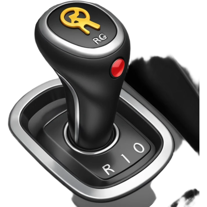 car gear shift stick with R for reverse highlighted emoji