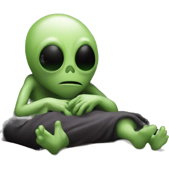 Alien is sleeping on the couch  emoji