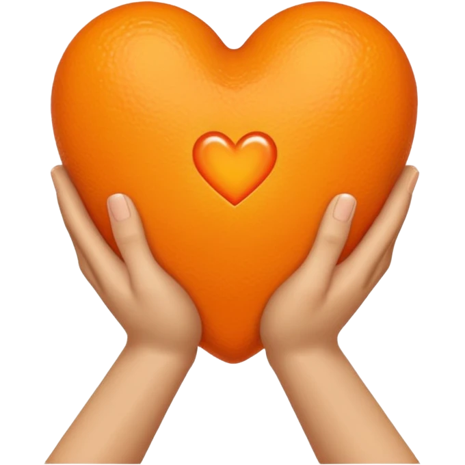 Pray hands + orange heart emoji