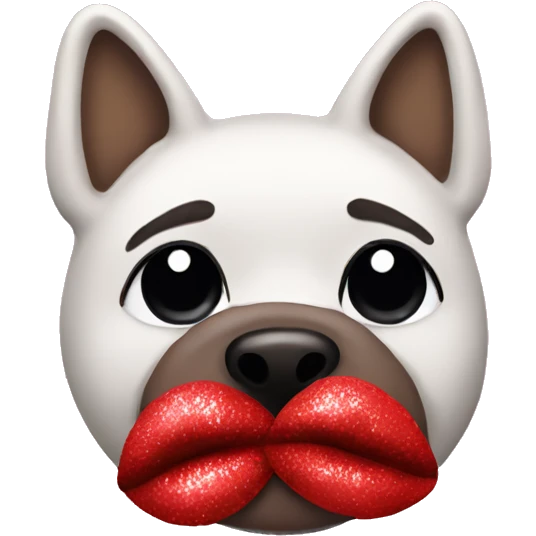 Face covered in kisses emoji