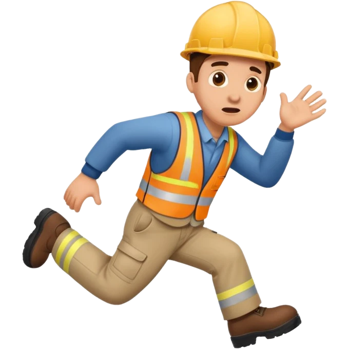 engineer tripping over emoji