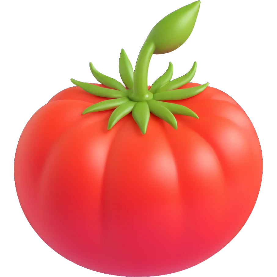 realistic shiny tomato emoji