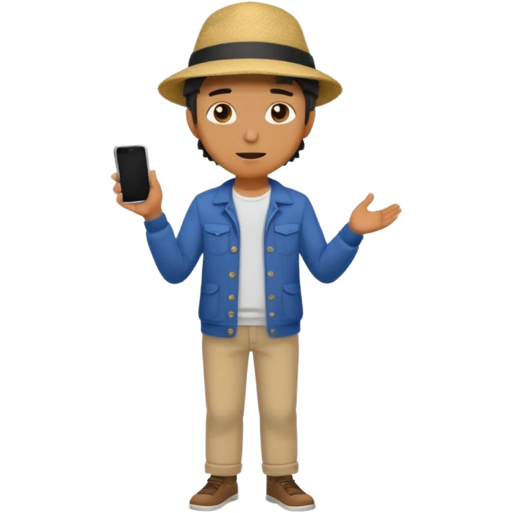 man full body doodle cartoon anime talking emoji