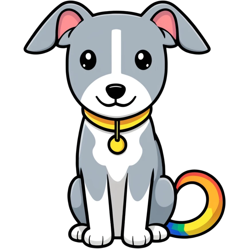 Grayhound Rainbow emoji