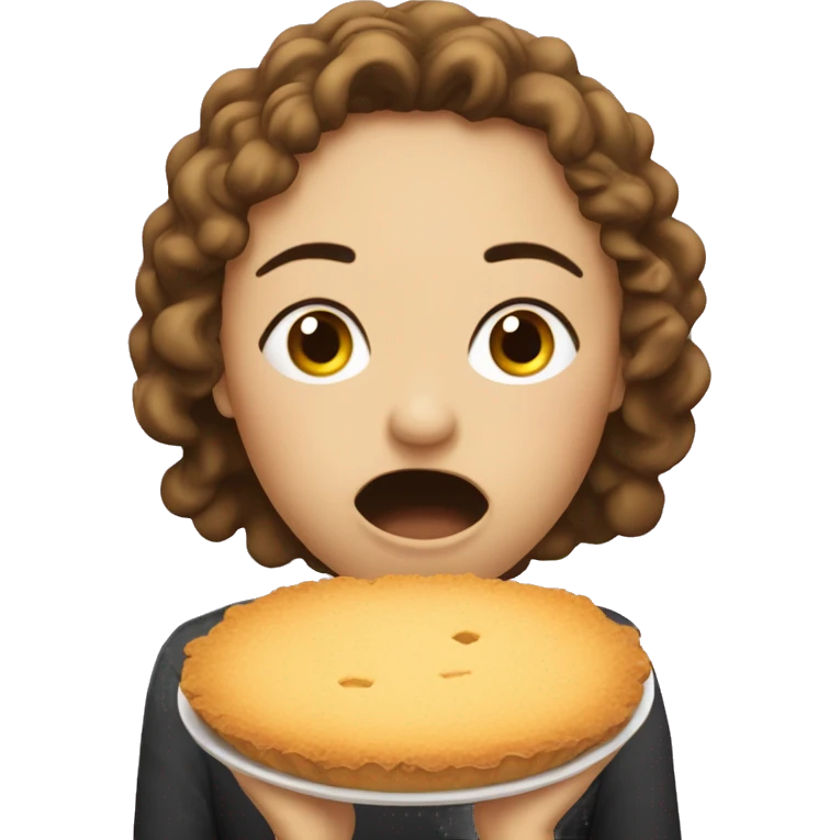 Ate and left no crumbs  with a plate and crumbs around the mouth emoji