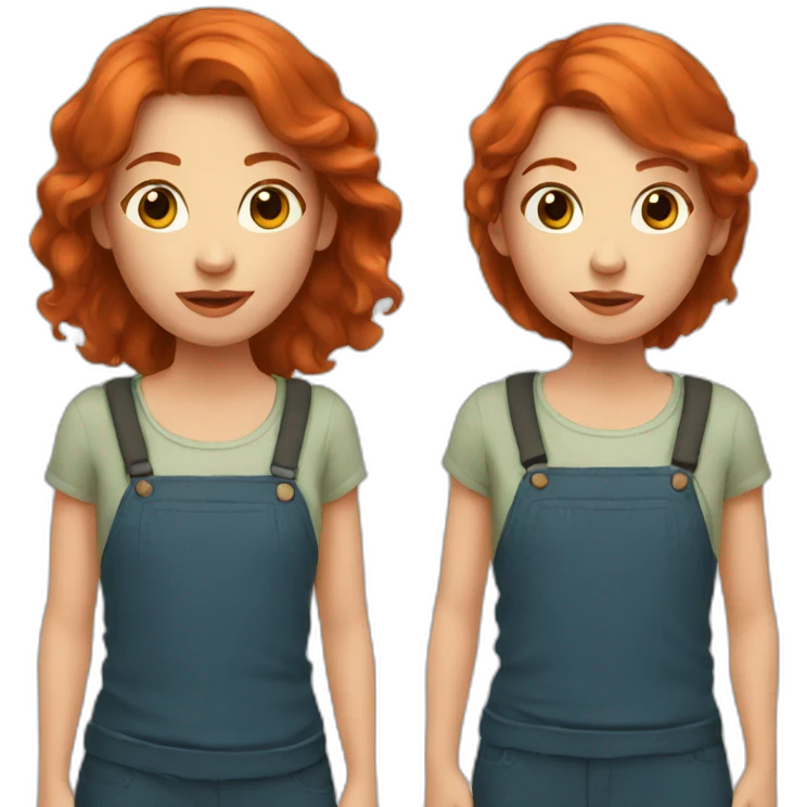 Red-haired girl with a child's face emoji