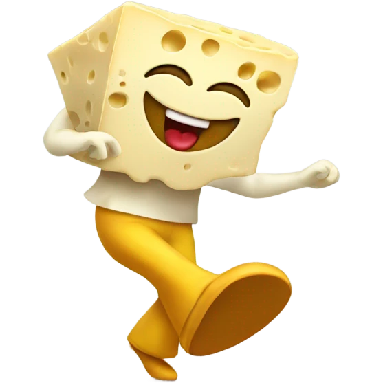 Dancing cheese emoji