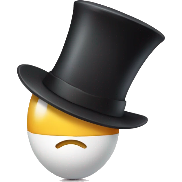 Egg with a top hat  emoji