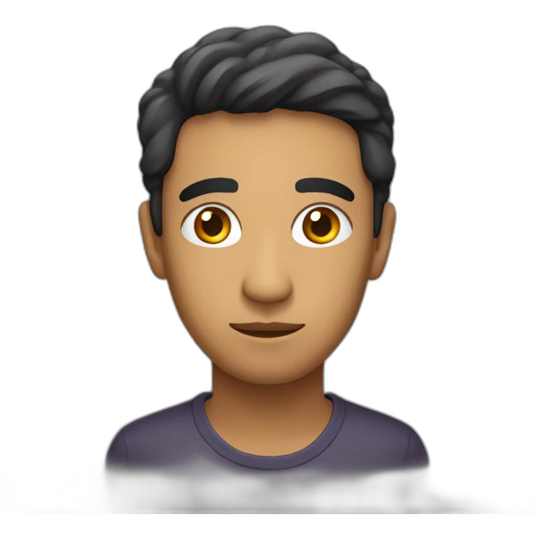 Hispanic person with doubt emoji