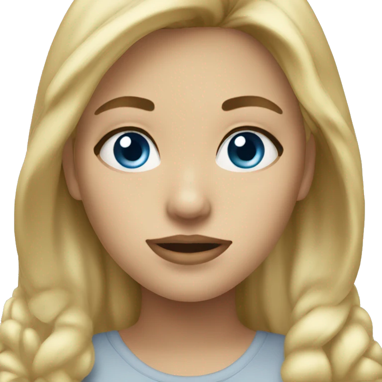 dirty blonde girl blue eyes  emoji