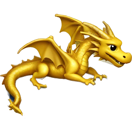 A gold dragon with a Santa hat asleep on a stack of books emoji