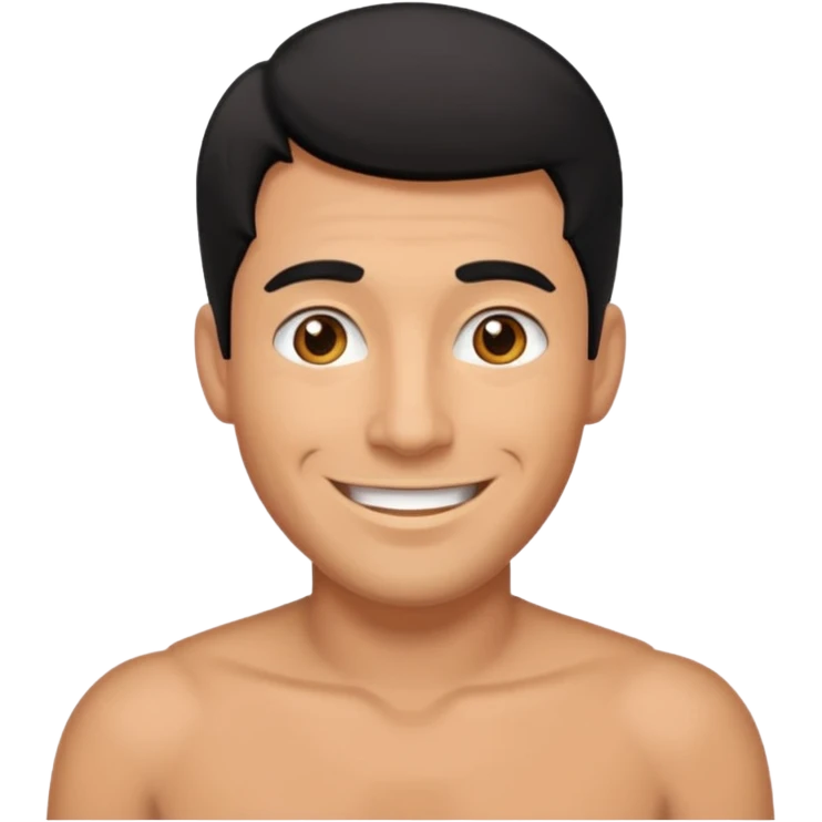 Diversión hombre moreno solo cabeza  emoji