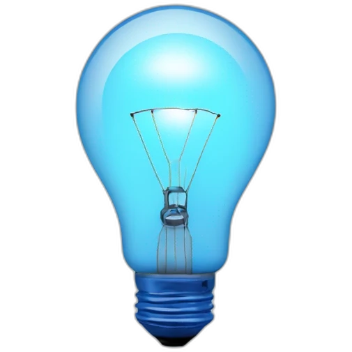 blue light bulb emoji