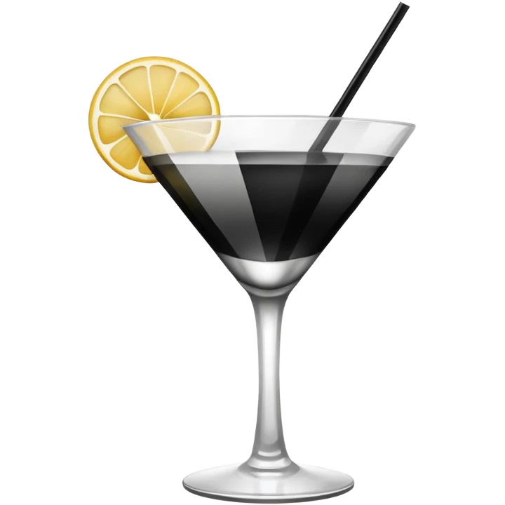 black white cocktail emoji