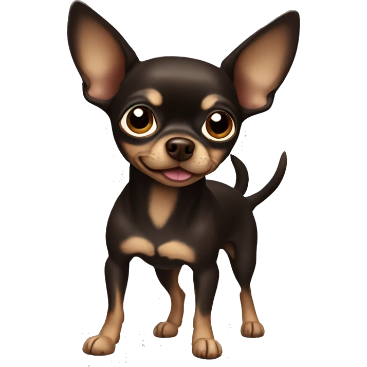 dark brown chihuahua  emoji
