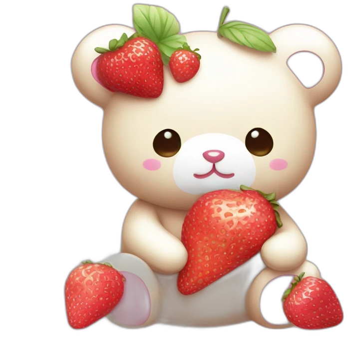 korilakkuma with strawbery emoji