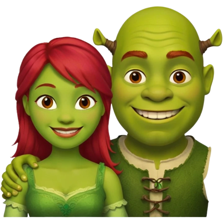 Shreck avec Fiona emoji