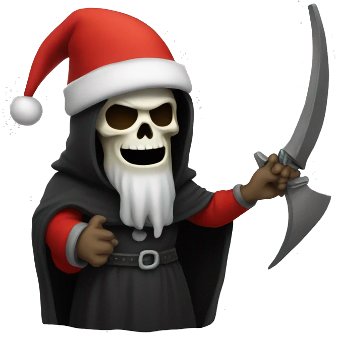 Reaper with Santa hat emoji