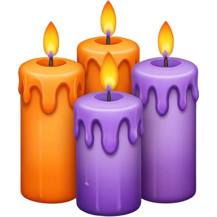 pastel halloween candles cozy emoji