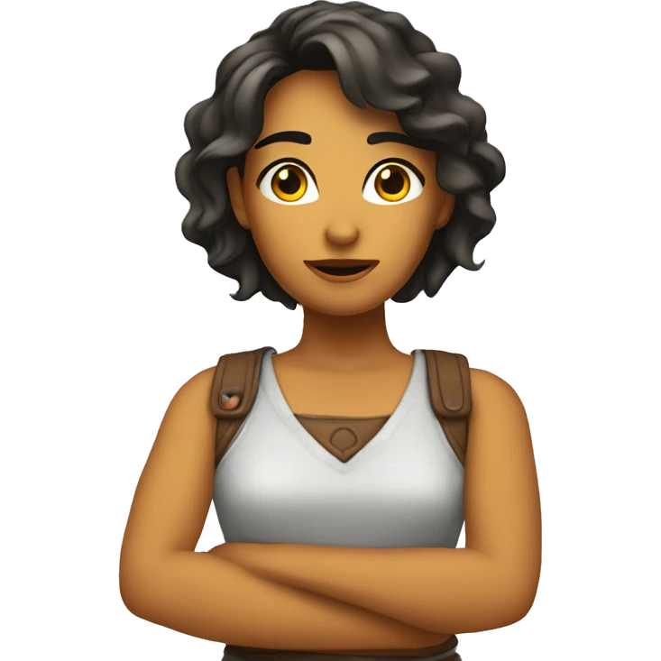 Chica pero tímida  emoji