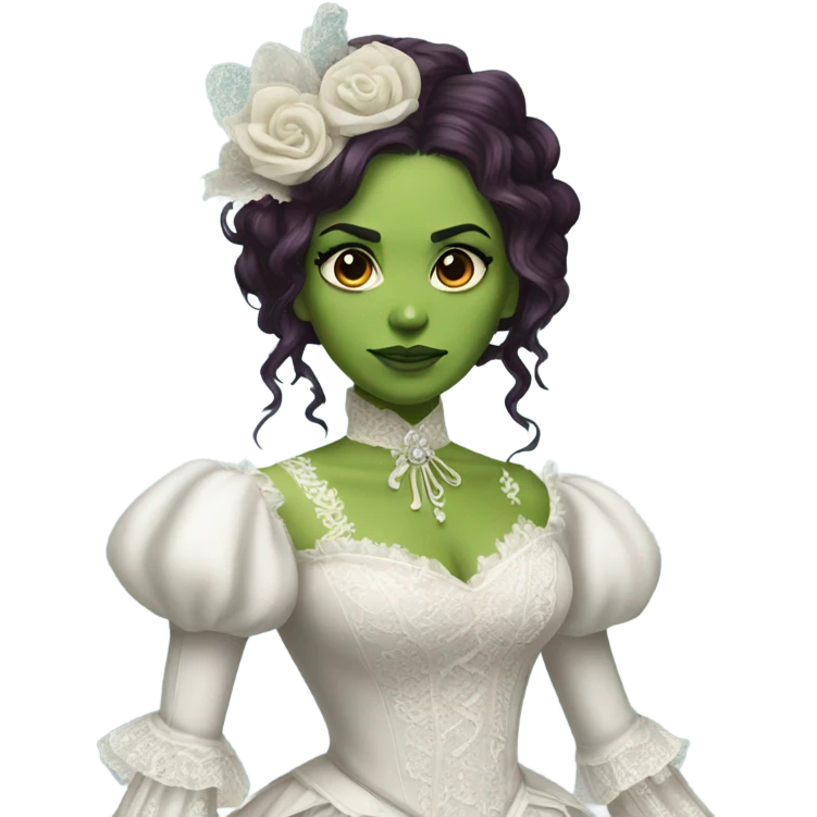 gamora in Victorian dress elegant white  emoji