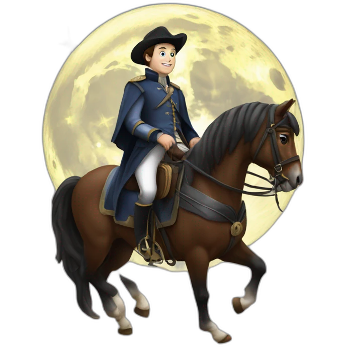 Thomas Pesquet sur cheval sur lune emoji